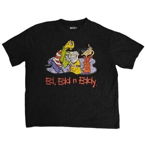 Cartoon Network Ed Edd n Eddy Graphic T-Shirt Mens Black Short Sleeve Tee